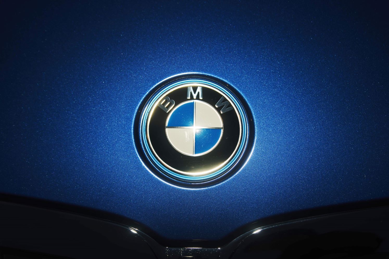 image of a BMW logo on bonnet of the car